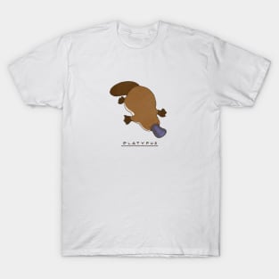 Adorable Platypus Swimming Down T-Shirt